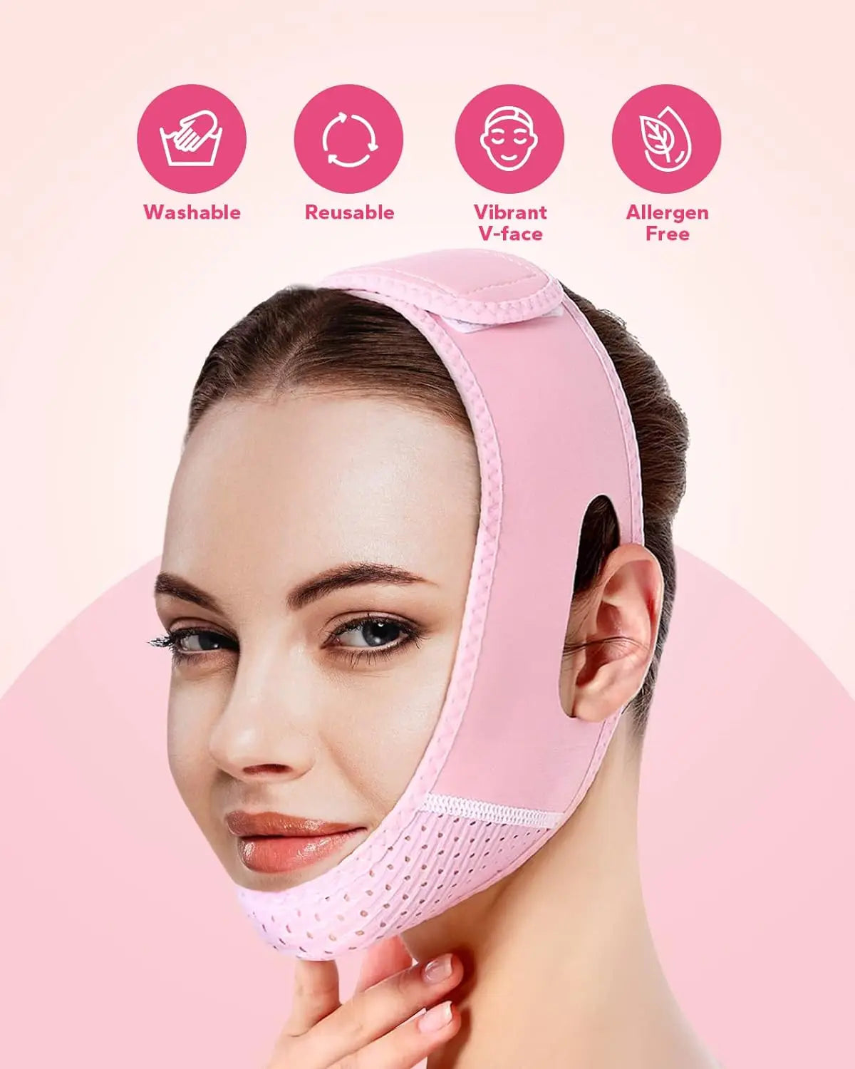 Reusable Chin Lift & Face Shaping Strap – V-Line Face Slimming & Jawline Support Band