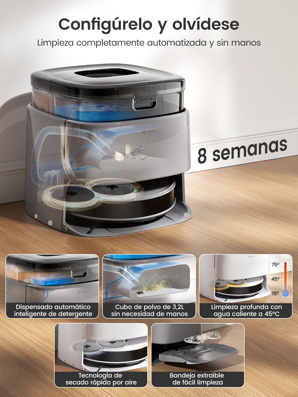 Robot Vacuum and Mop – Smart Automatic Floor Cleaner with Strong Suction & Wet Dry Mopping System
