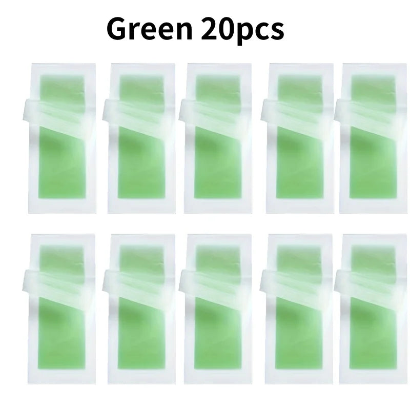 Double-Sided Cold Wax Hair Removal Strips (10/20 PCS)