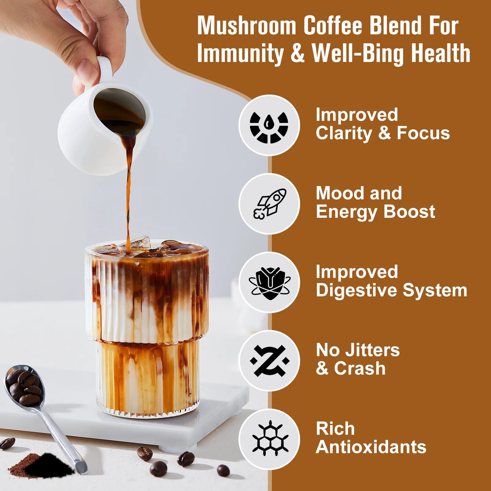 Mushroom Coffee for Energy & Immune Support – Natural Focus, Wellness & Daily Vitality Blend