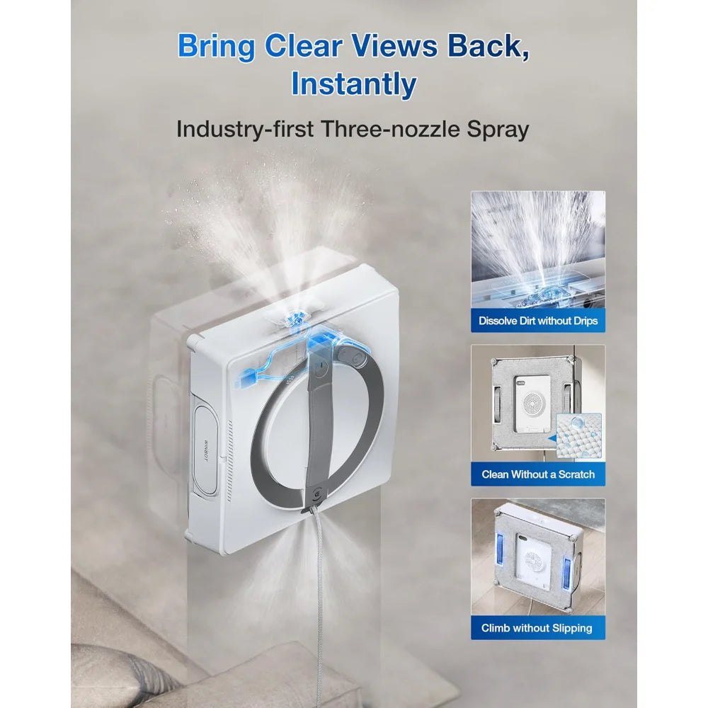 Portable Window Cleaning Robot with Multi-Functional Station