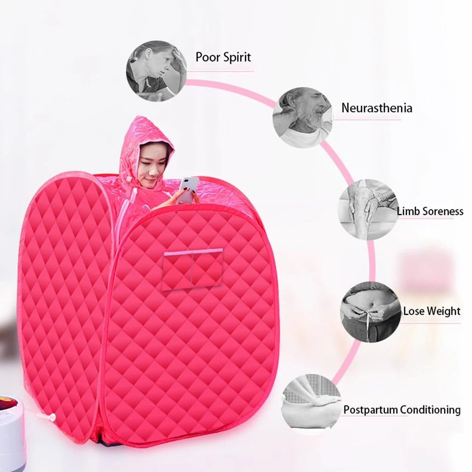 Portable Folding Steam Sauna – Home Spa Sauna Tent for Full Body Relaxation & Detox