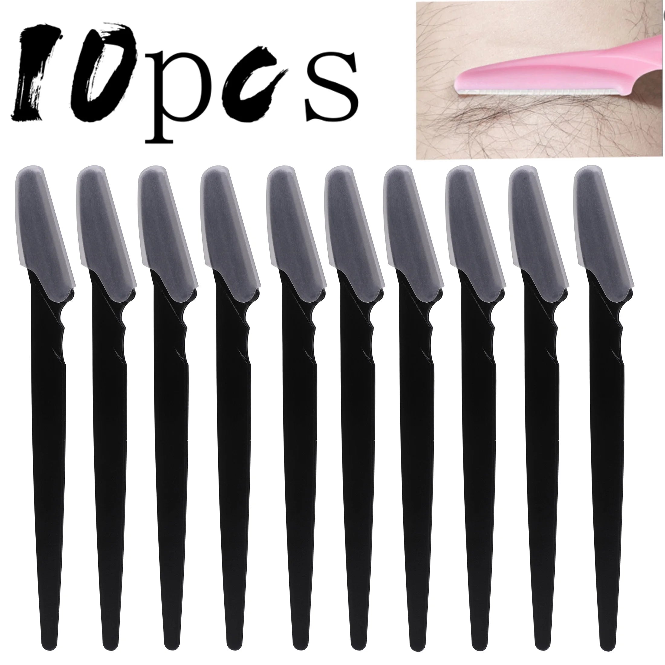 5/10/30/40 pcs Silk Edge Precision Face & Brow Razor Set