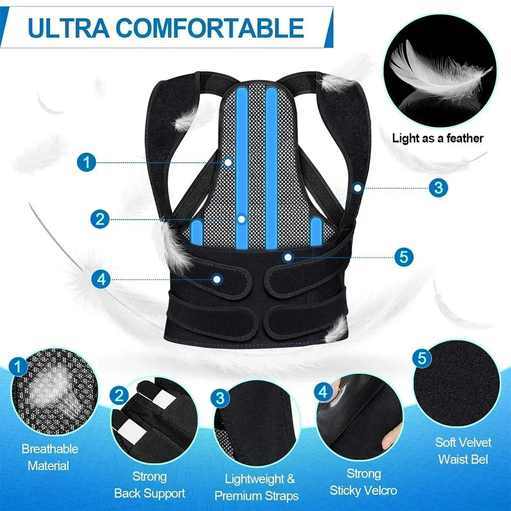 Align Pro™ Posture Corrector – Adjustable Back Support Brace for Better Posture & Pain Relief