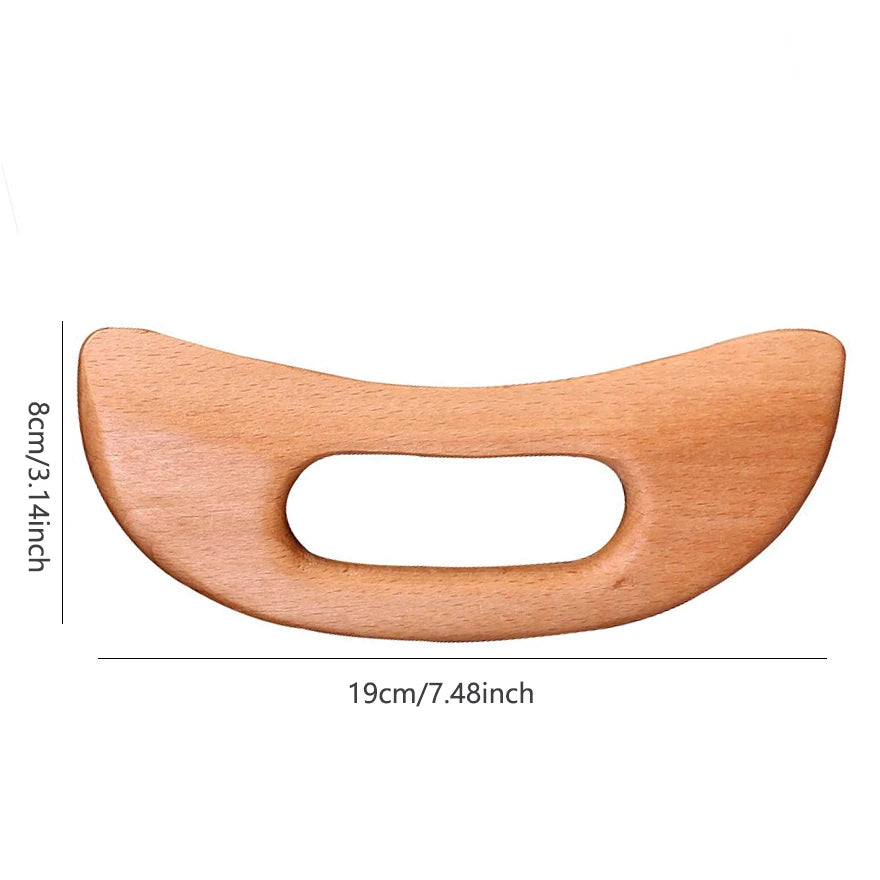 Wooden Body Massage Guasha – Natural Muscle Scraping Tool for Deep Tissue Massage, Relaxation & Body Sculpting