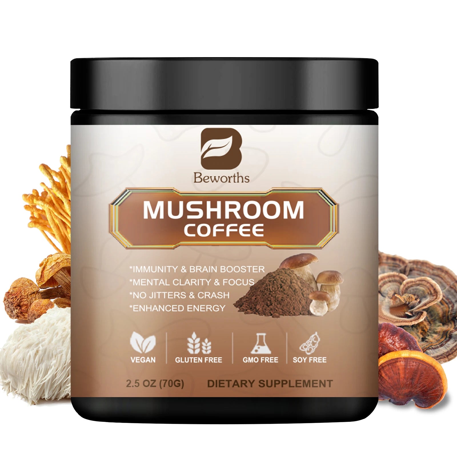 Mushroom Coffee for Energy & Immune Support – Natural Focus, Wellness & Daily Vitality Blend