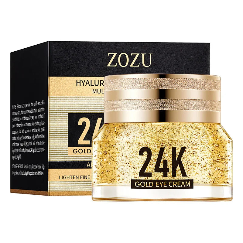 GoldGlow 24K Eye Renewal Cream – Hyaluronic Acid Hydrating & Firming Eye Care