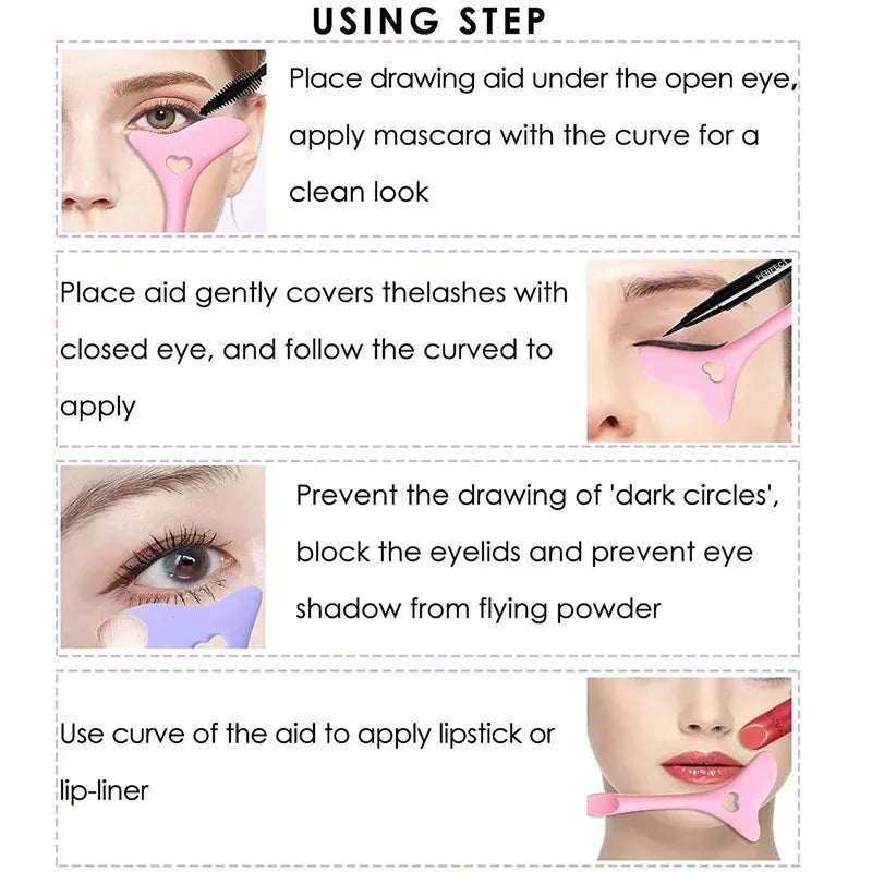 Multi-Functional Silicone Eyeliner & Lip Makeup Stencil