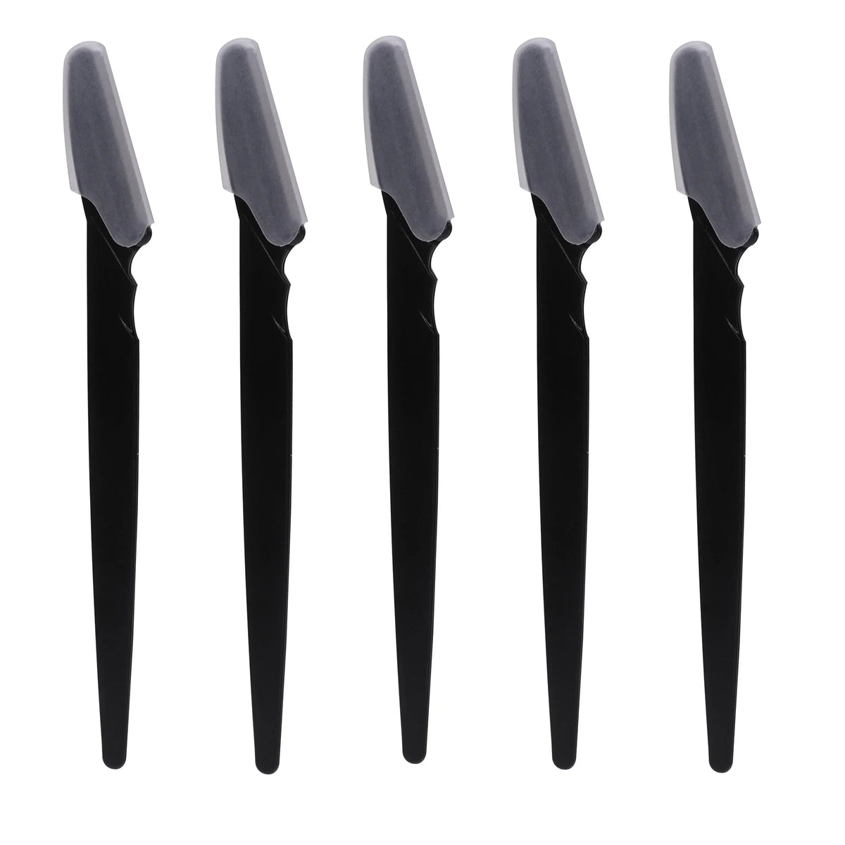 Set of five Bestprice Beauty precision facial hair removal razors with grey handles.