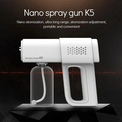 Nano Spray Gun Sanitizer Sprayer – USB Rechargeable Handheld Disinfection Mist Sprayer for Home, Office &amp; Travel