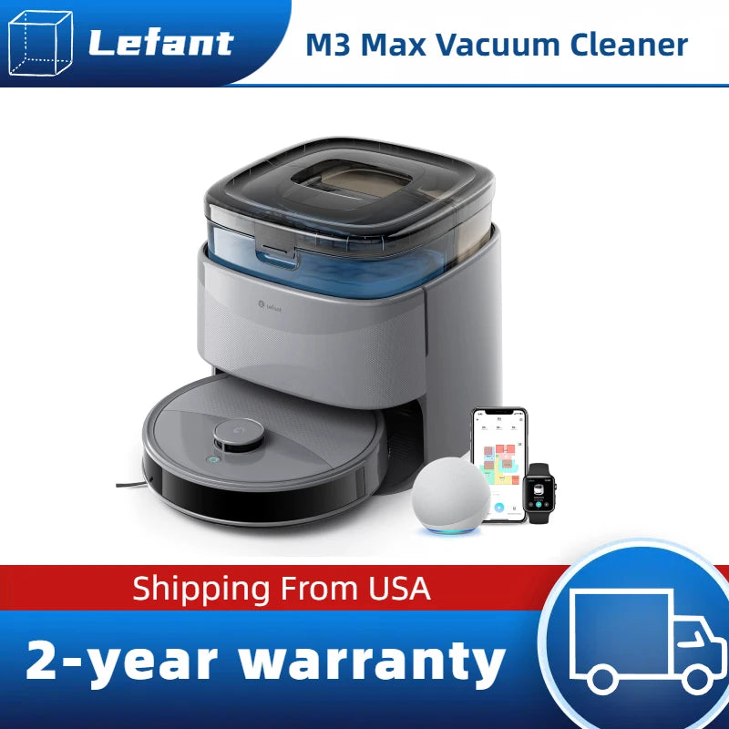 Robot Vacuum and Mop – Smart Automatic Floor Cleaner with Strong Suction &amp; Wet Dry Mopping System