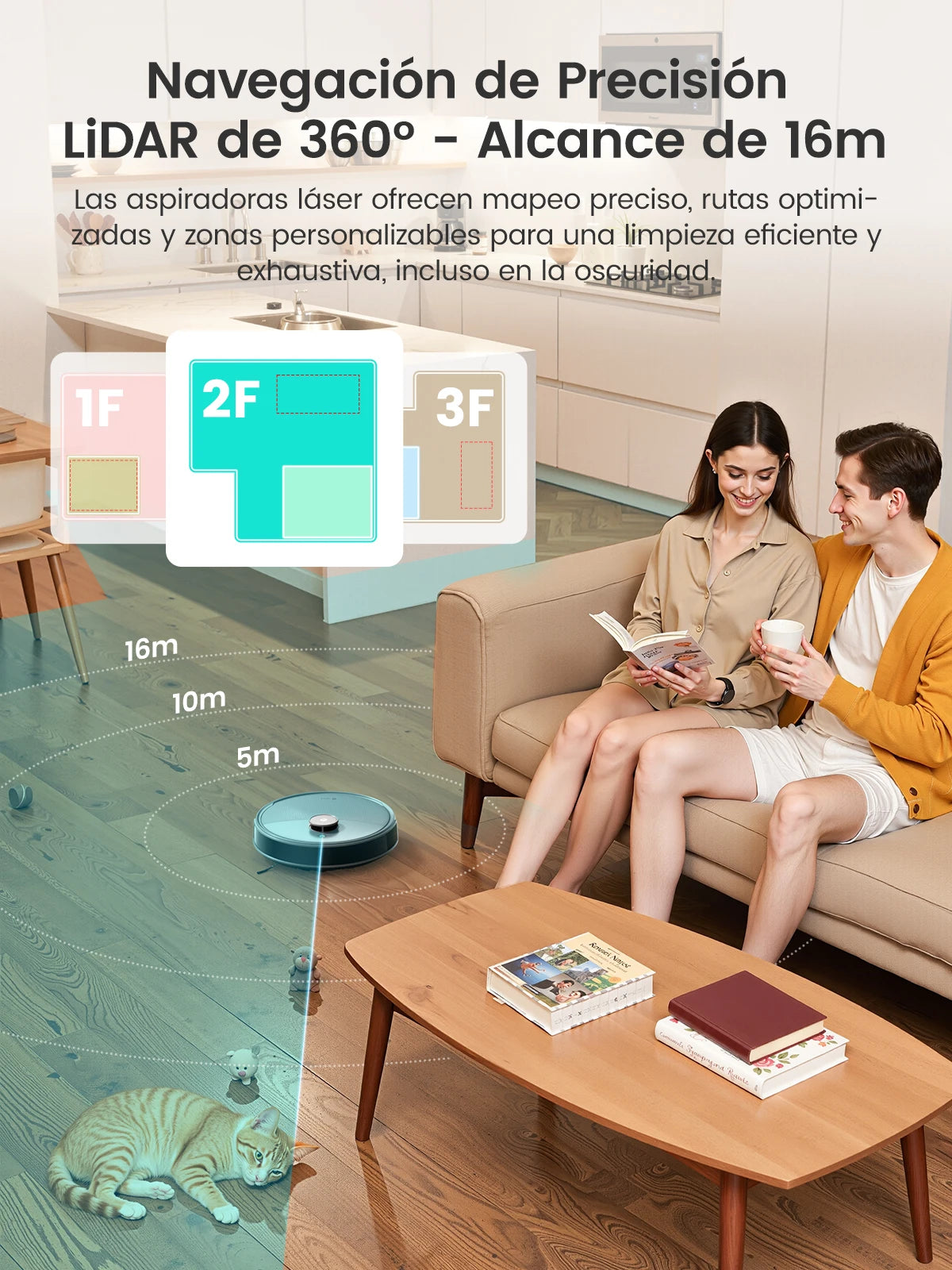 Robot Vacuum and Mop – Smart Automatic Floor Cleaner with Strong Suction &amp; Wet Dry Mopping System