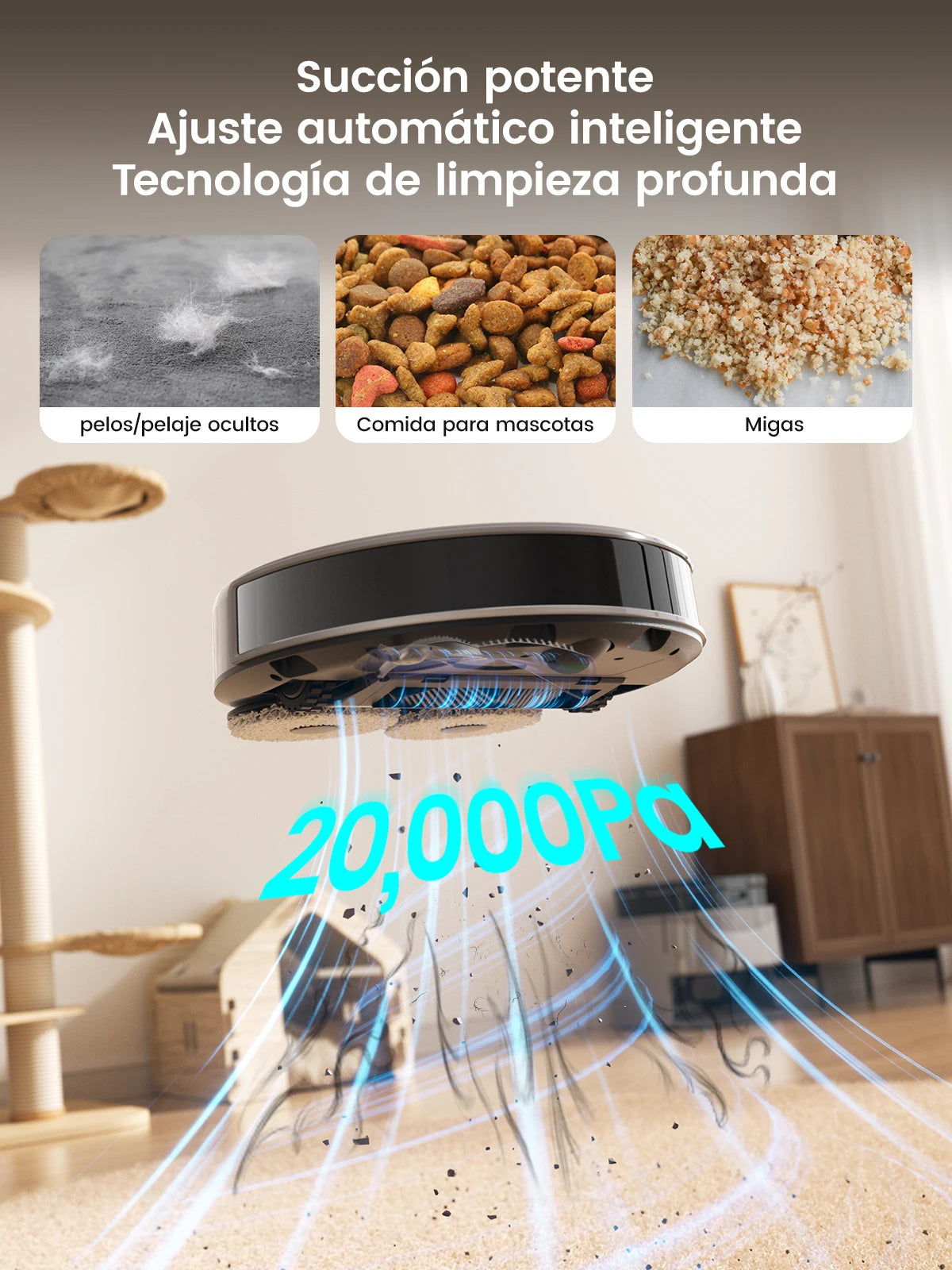 Robot Vacuum and Mop – Smart Automatic Floor Cleaner with Strong Suction &amp; Wet Dry Mopping System