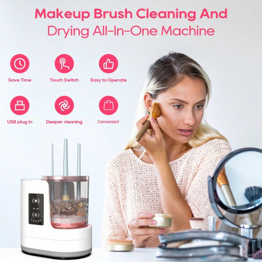 Electric makeup brush cleaner.