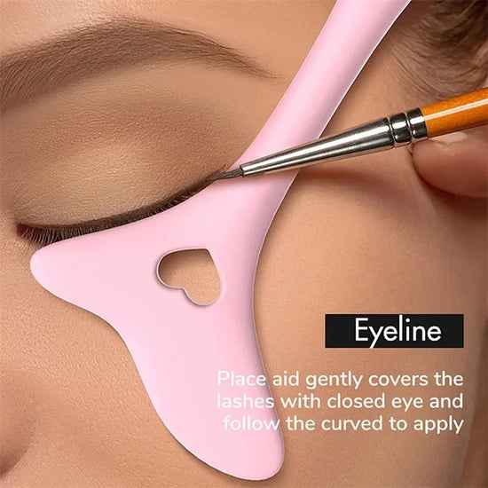 Multi-Functional Silicone Eyeliner & Lip Makeup Stencil – Reusable Beauty Guide Tool