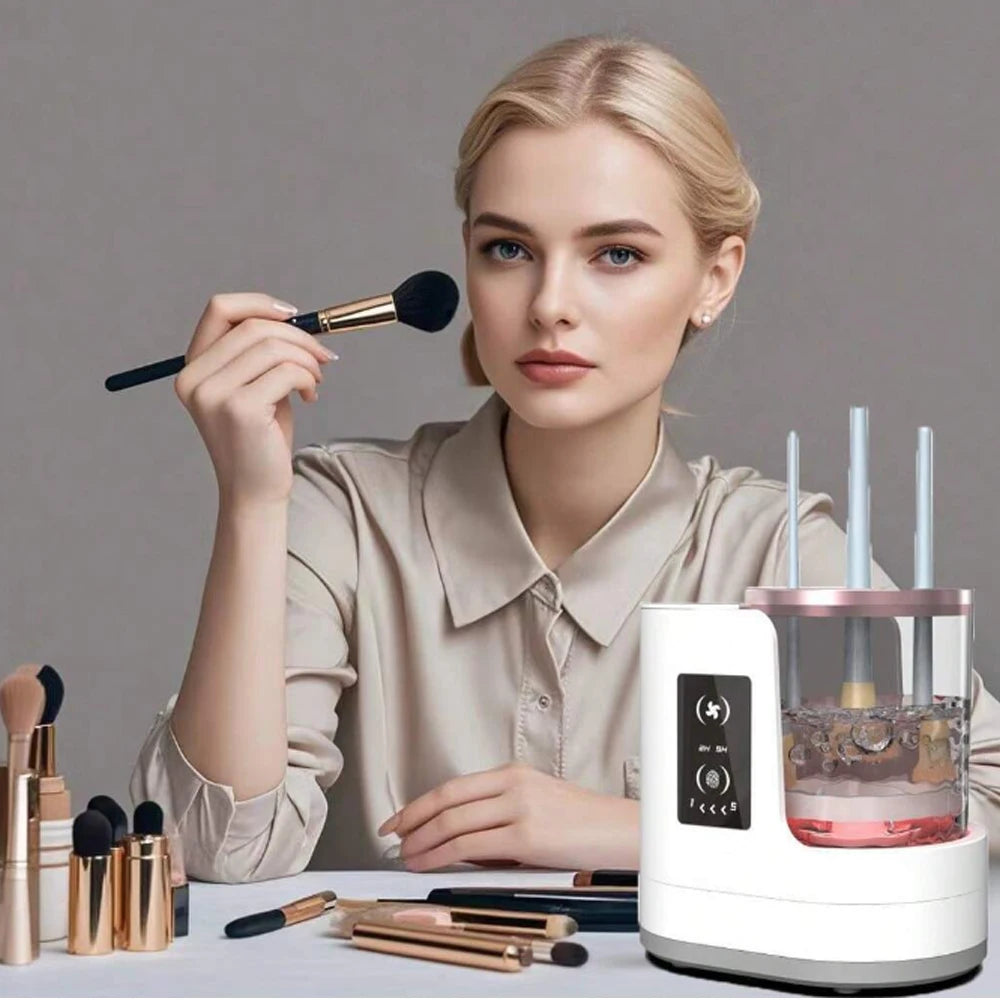 Electric makeup brush cleaner.