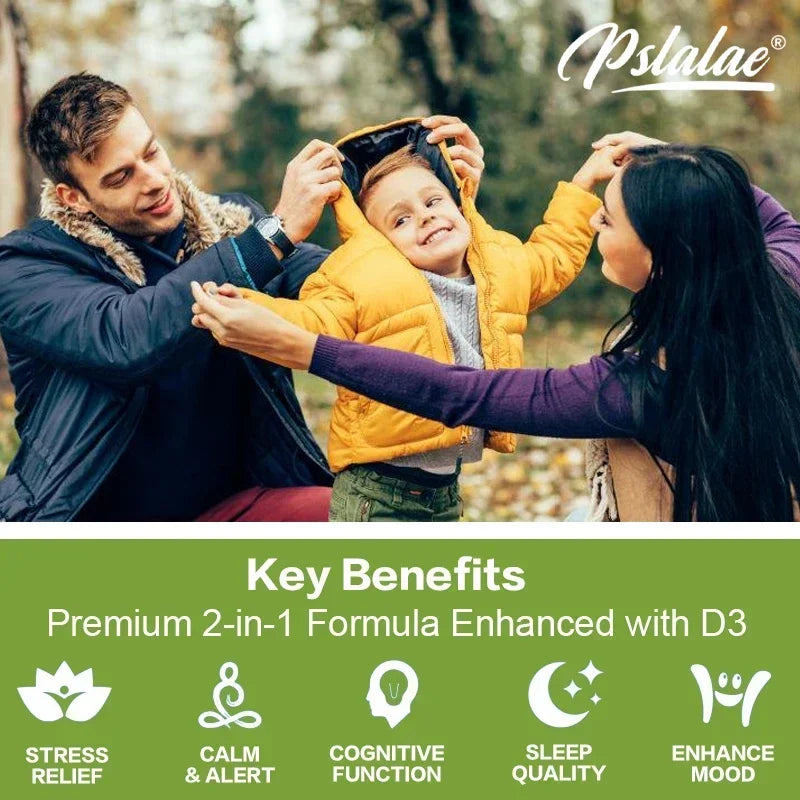 L-Theanine Capsules - Dietary Supplement To Relieve Stress, Support Healthy Mood and Improve Concentration