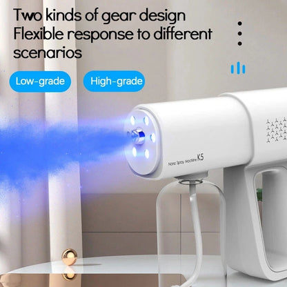 Nano Spray Gun Sanitizer Sprayer – USB Rechargeable Handheld Disinfection Mist Sprayer for Home, Office &amp; Travel
