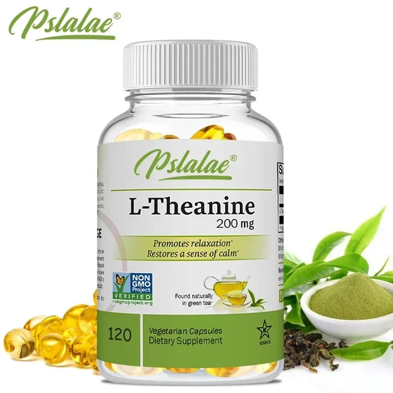 L-Theanine Capsules – Dietary Supplement for Stress Relief, Calm Mood Support &amp; Improved Focus and Concentration
