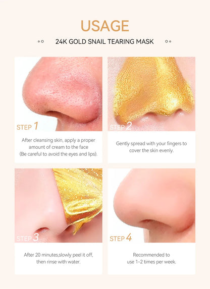 Gold Glow Peel Mask – 24K Gold Brightening &amp; Blackhead Removal Mask