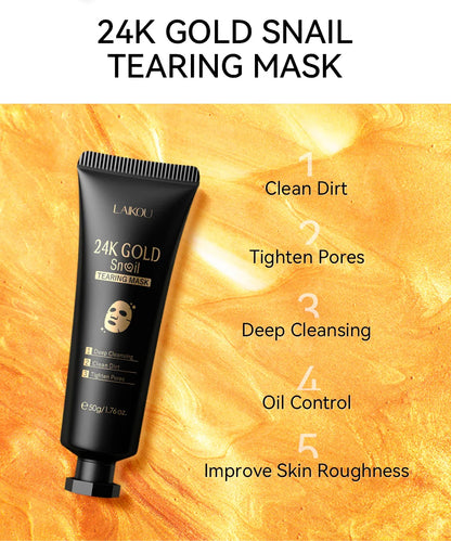 Gold Glow Peel Mask – 24K Gold Brightening &amp; Blackhead Removal Mask