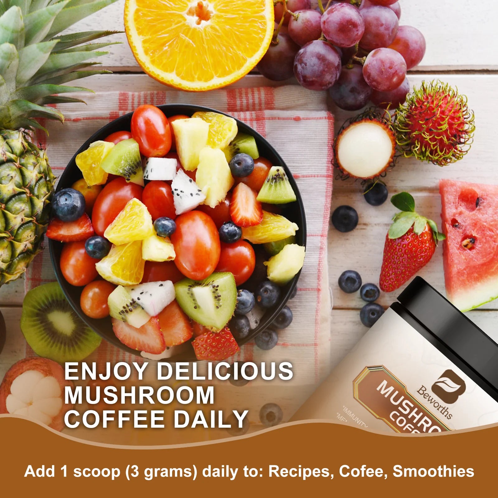 Mushroom Coffee for energy and immune support