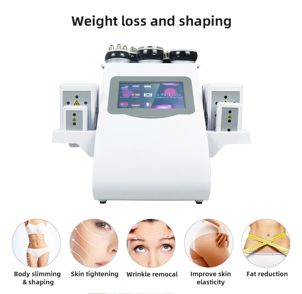 Lipo Sculpt Pro™ 6-in-1 Ultrasonic Cavitation &amp; Body Contouring System – RF Skin Tightening &amp; Fat Reduction Machine