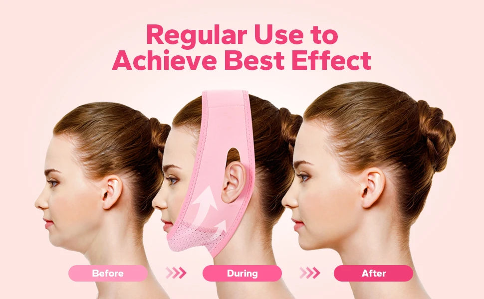 Reusable Chin Lift &amp; Face Shaping Strap – V-Line Face Slimming &amp; Jawline Support Band