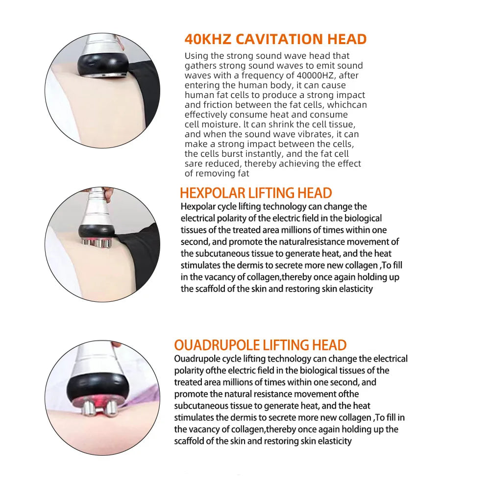 Lipo Sculpt Pro™ 6-in-1 Ultrasonic Cavitation &amp; Body Contouring System – RF Skin Tightening &amp; Fat Reduction Machine