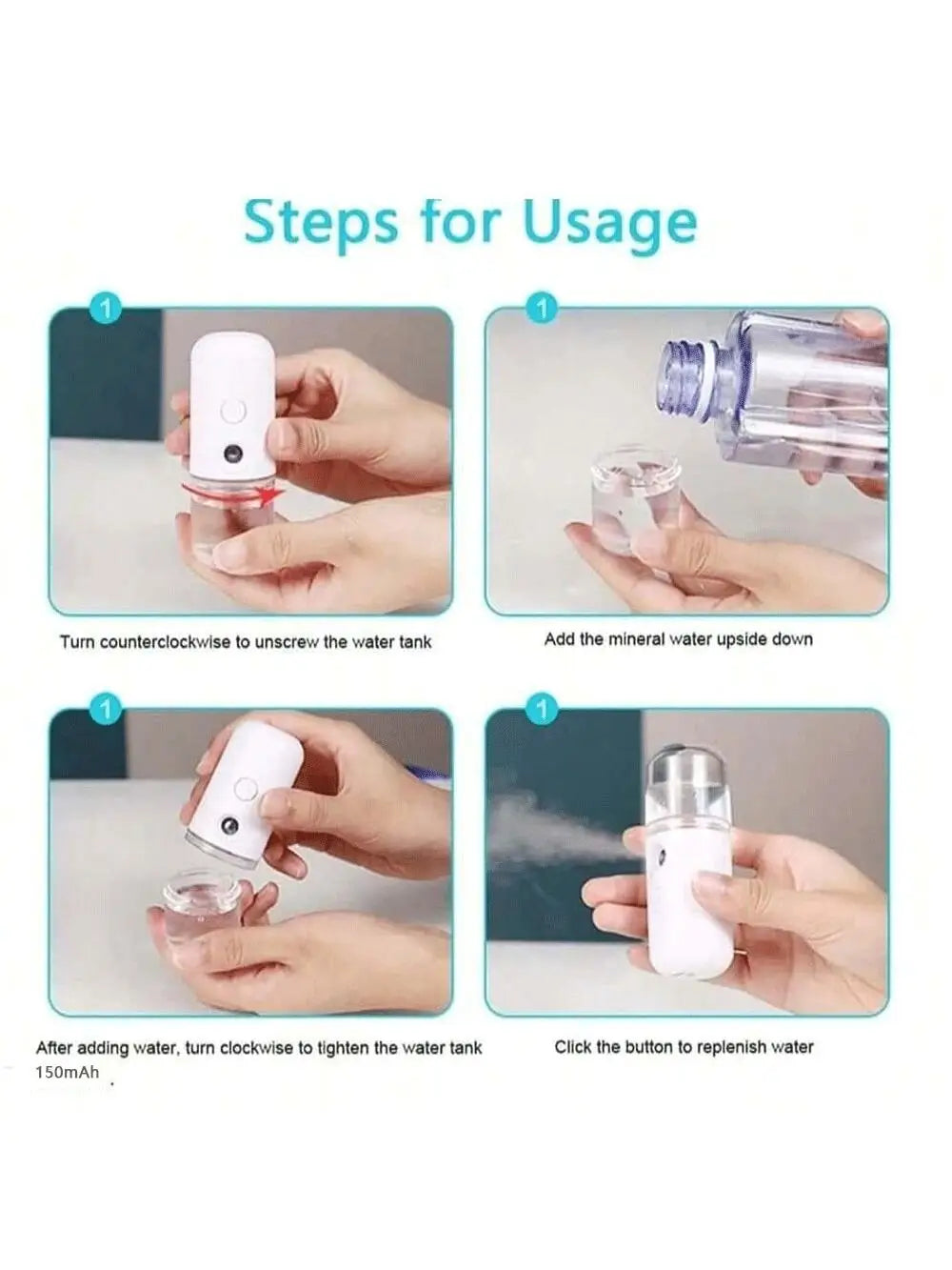 USB Rechargable Face Mist Humidifier