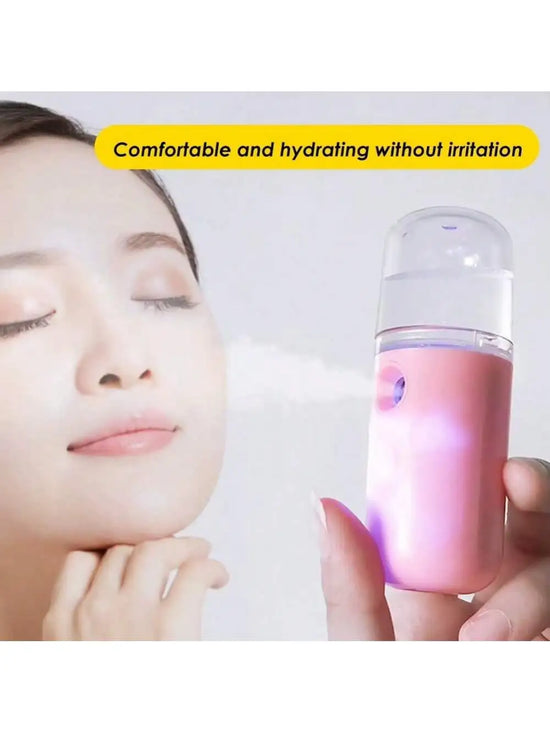 USB Rechargeable Face Mist Sprayer – Portable Nano Facial Humidifier for Hydrated Skin