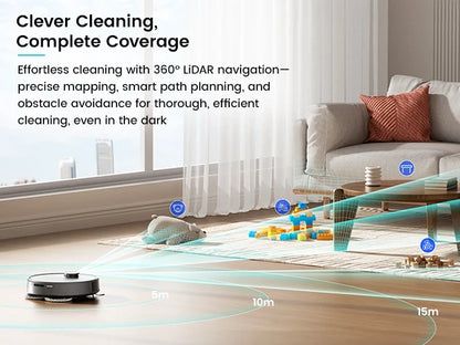 Robot Vacuum and Mop – Smart Automatic Floor Cleaner with Strong Suction &amp; Wet Dry Mopping System