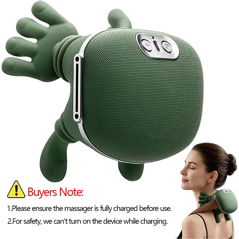 Electric Neck Massager Pillow – Deep Tissue Shiatsu Massage Pillow with Heat Therapy for Neck, Shoulder &amp; Back Pain Relief