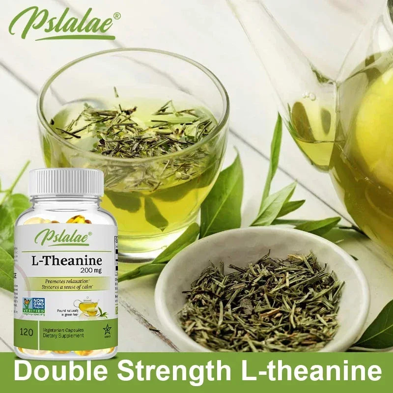 L-Theanine Capsules – Dietary Supplement for Stress Relief, Calm Mood Support &amp; Improved Focus and Concentration