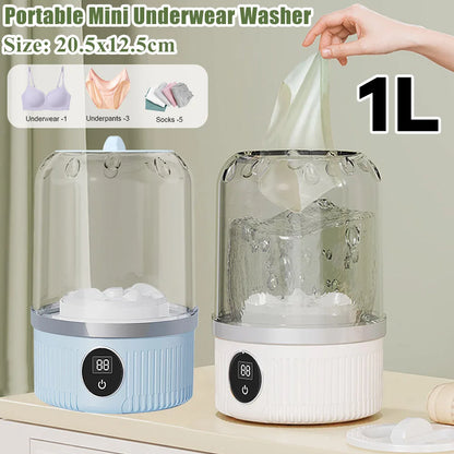 Mini Underwear Washer Rechargeable – Portable USB Washing Machine for Underwear, Socks &amp; Small Clothes