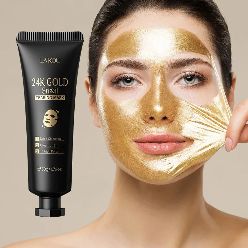 Gold Glow Peel Mask – 24K Gold Brightening &amp; Blackhead Removal Mask