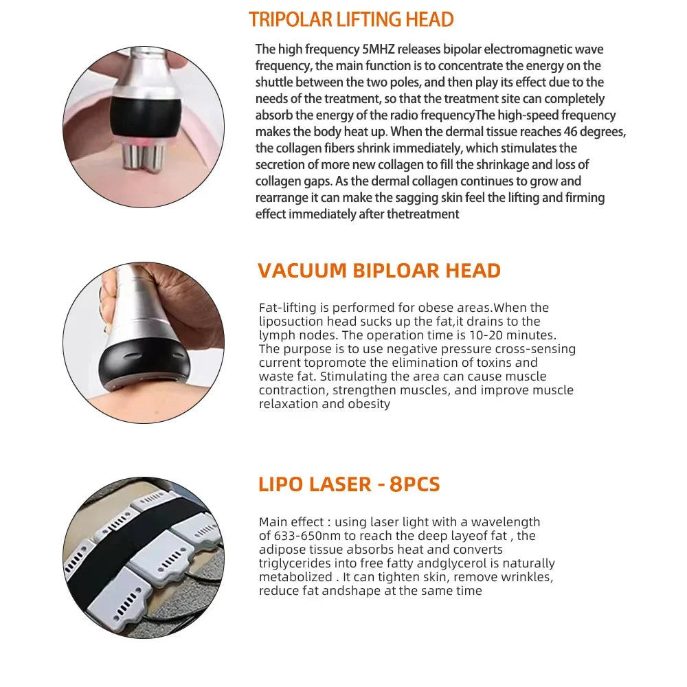 Lipo Sculpt Pro™ 6-in-1 Ultrasonic Cavitation &amp; Body Contouring System – RF Skin Tightening &amp; Fat Reduction Machine