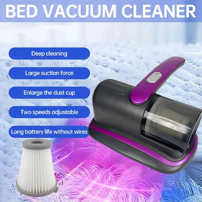 Wireless Handheld Mattress Vacuum Cleaner with UV-C Light HEPA Filter