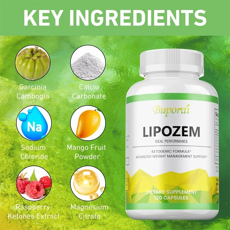 Lipozem Capsules - Appetite Suppression, Weight Management, Digestive Health, Metabolism