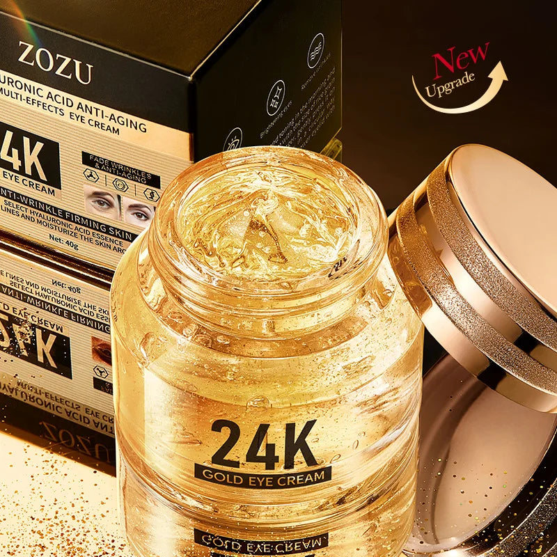 GoldGlow 24K Eye Renewal Cream – Hyaluronic Acid Hydrating &amp; Firming Eye Care