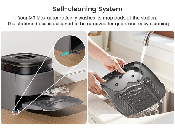 Robot Vacuum and Mop – Smart Automatic Floor Cleaner with Strong Suction &amp; Wet Dry Mopping System