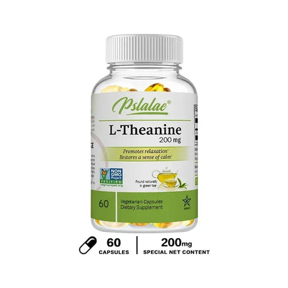 L-Theanine Capsules – Dietary Supplement for Stress Relief, Calm Mood Support &amp; Improved Focus and Concentration