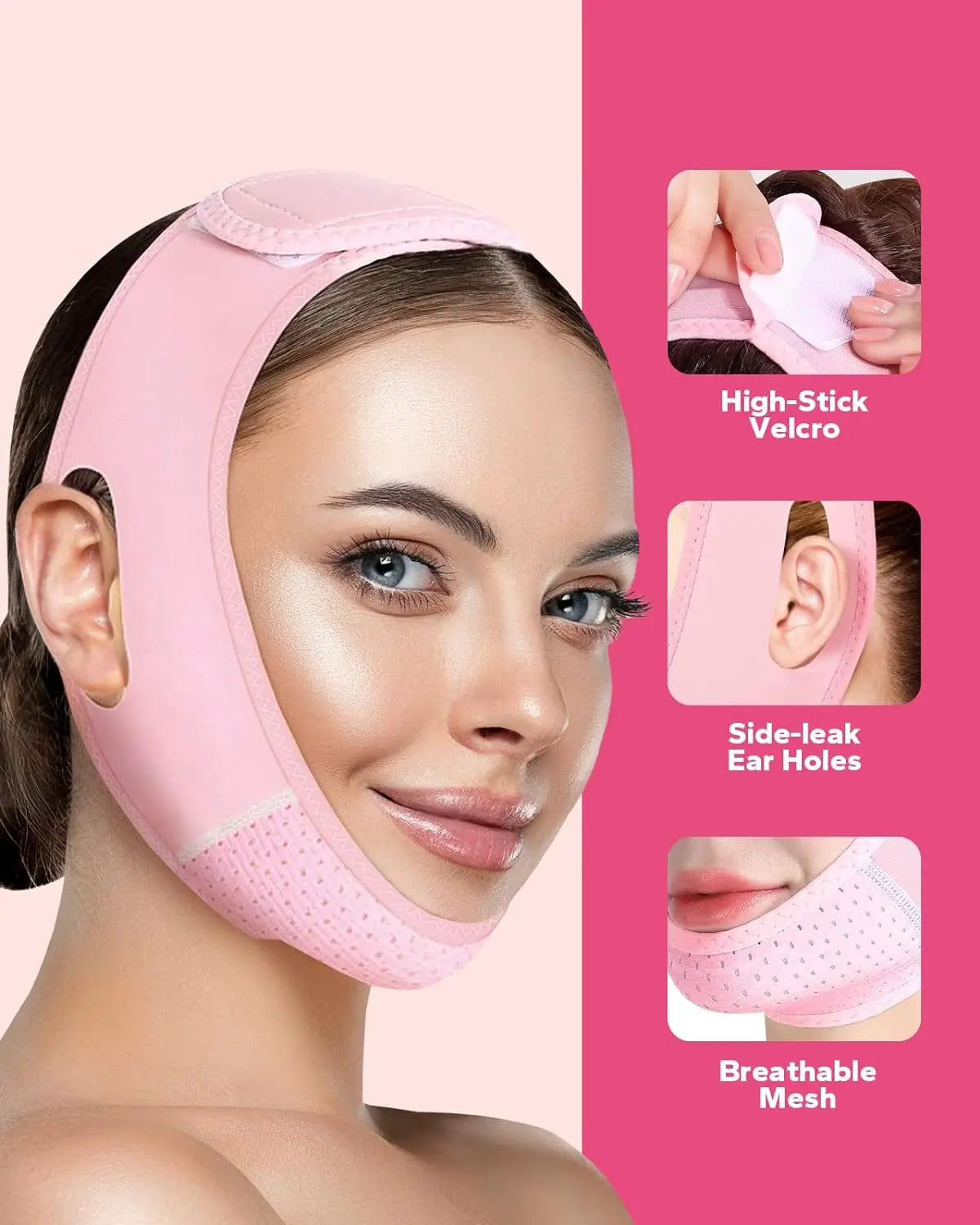 Reusable Chin Lift &amp; Face Shaping Strap – V-Line Face Slimming &amp; Jawline Support Band