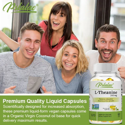 L-Theanine Capsules – Dietary Supplement for Stress Relief, Calm Mood Support &amp; Improved Focus and Concentration