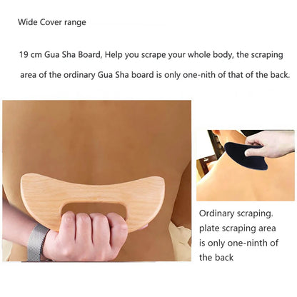 Wooden Body Massage Guasha – Natural Muscle Scraping Tool for Deep Tissue Massage, Relaxation &amp; Body Sculpting