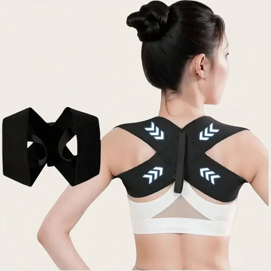Adjustable Back & Shoulder Posture Corrector – Breathable Upper Back Support Brace for Pain Relief