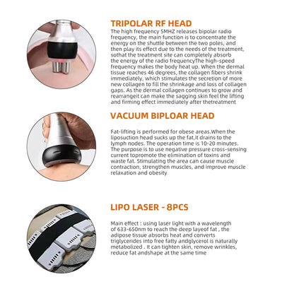 Lipo Sculpt Pro™ 6-in-1 Ultrasonic Cavitation &amp; Body Contouring System – RF Skin Tightening &amp; Fat Reduction Machine
