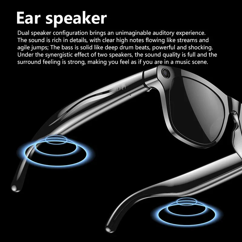 Lenovo 8K AI Smart Glasses - With Chat Gpt Touch-1200mp Camera- Music Player Bluetooth