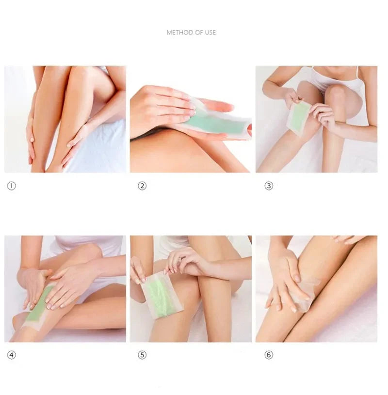 20stick Professional Hair Removal Wax Strips for Summer Depilation Double Sided Cold Wax Paper for Leg Body Face