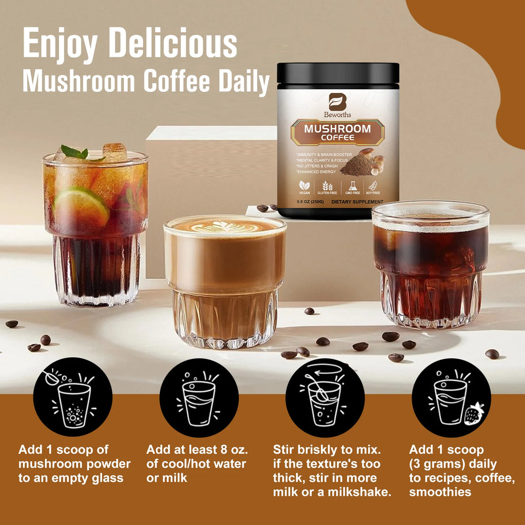 Mushroom Coffee for energy and immune support